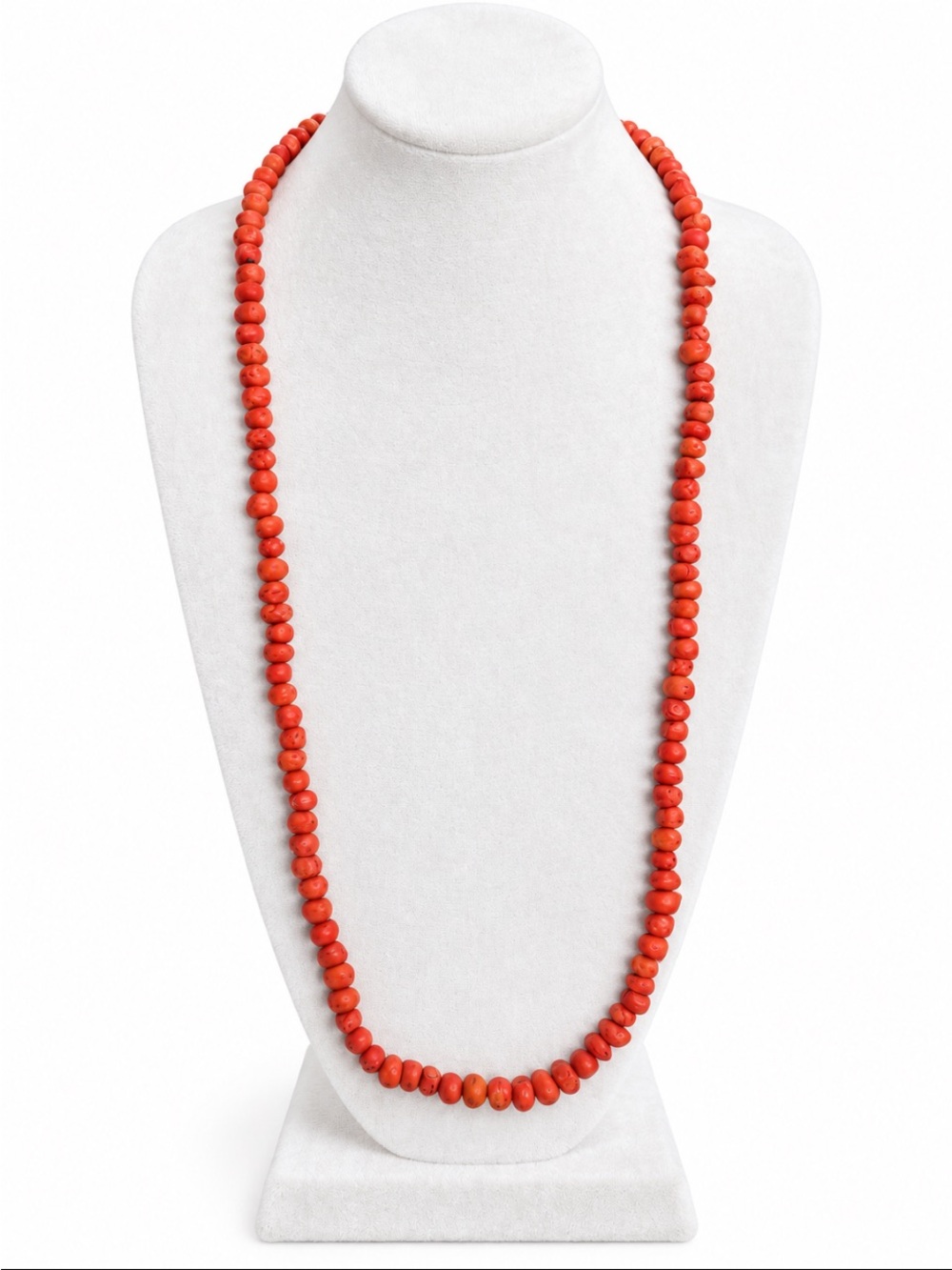Classic Orange Beaded Necklace